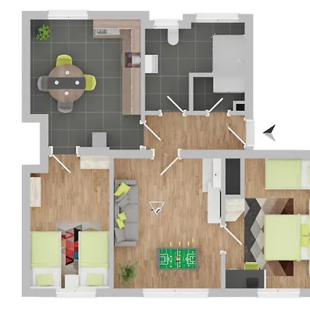 Zentrales 75qm Tischfussball & Komfort Apartman Wuppertal