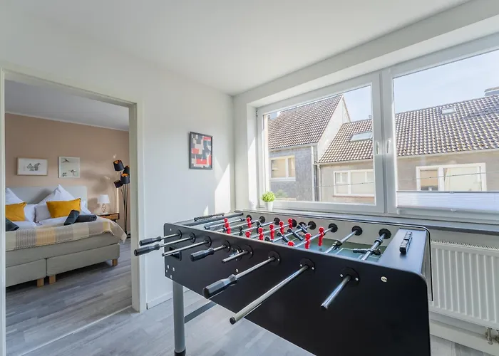 Apartmán Zentrales 75qm Tischfussball & Komfort *